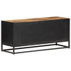 TV-taso 90x30x40 cm karkea mangopuu ja luonnollinen ruoko
