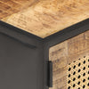 TV-taso 90x30x40 cm karkea mangopuu ja luonnollinen ruoko