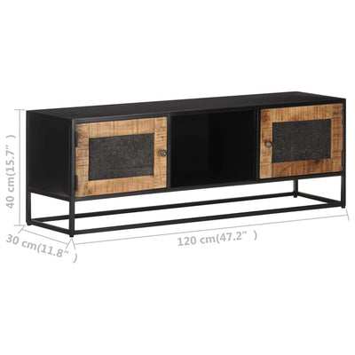 TV-taso 120x30x40 cm karkea mangopuu