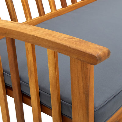 Puutarhapenkki tyynyllä Lucio 147cm (akasiapuu)