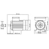 1-vaiheinen sähkömoottori 1,5kW/2HP 2-napainen 2800 RPM