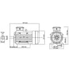 3-vaiheinen sähkömoottori alumiini 1,5kW/2HP 2-napainen 2840RPM