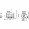 3-vaiheinen sähkömoottori alumiini 2,2kW/3HP 2-napainen 2840RPM