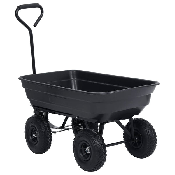 Musta puutarhan kippikärry Lutheran 300 kg 75 l