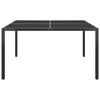 Antrasiitti puutarhapöytä Diamantina 130x130x72cm (teräs ja lasi)