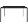 Musta puutarhapöytä Roben 130x130x72cm (teräs ja lasi)