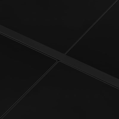 Musta puutarhapöytä Roben 130x130x72cm (teräs ja lasi)