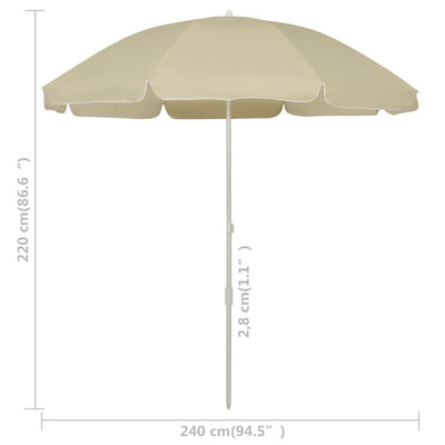 Rantavarjo hiekankeltainen 240 cm