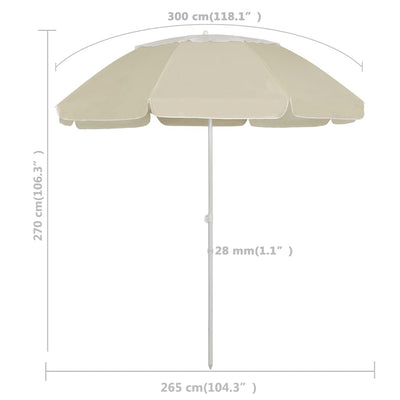 Rantavarjo hiekankeltainen 300 cm
