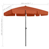 Ranta-aurinkovarjo terrakotta 200x125 cm