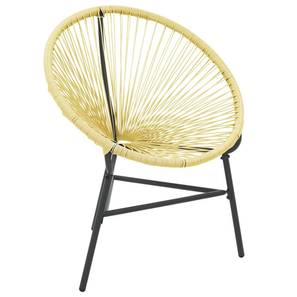 Beige puutarhan acapulco tuoli Niculii (polyrottinki)