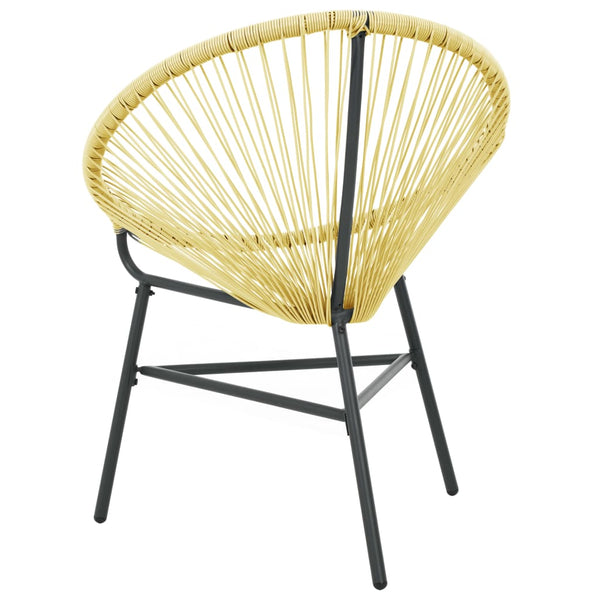 Beige puutarhan acapulco tuoli Niculii (polyrottinki)