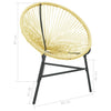 Beige puutarhan acapulco tuoli Niculii (polyrottinki)