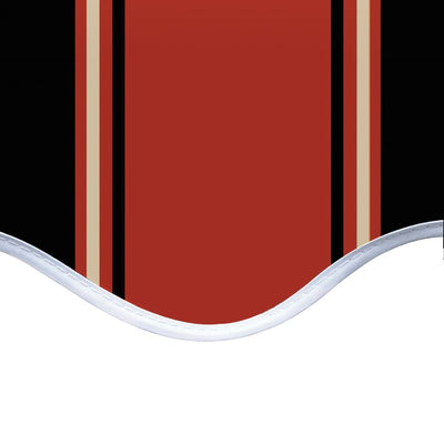 Oranssi ja ruskea varakangas markiisiin Ferin 4x3,5 m