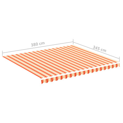 Varakangas markiisiin keltainen ja oranssi 4x3,5 m
