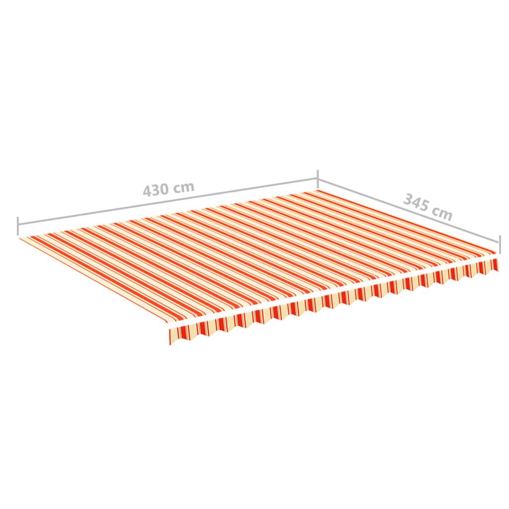 Keltainen ja oranssi varakangas markiisiin Ferin 4,5x3,5 m