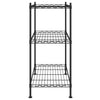 3-kerroksinen varastohylly 60x35x76 cm musta150 kg