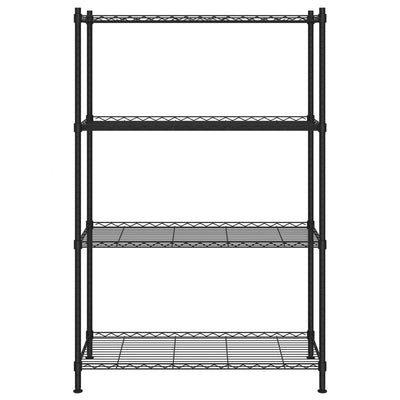 4-kerroksinen varastohylly 90x35x137 cm musta 200 kg