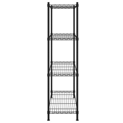 4-kerroksinen varastohylly 90x35x137 cm musta 200 kg
