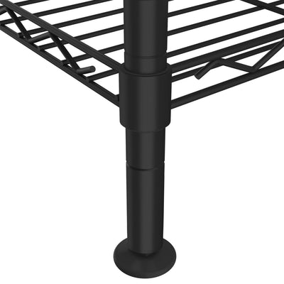 4-kerroksinen varastohylly 90x35x137 cm musta 200 kg