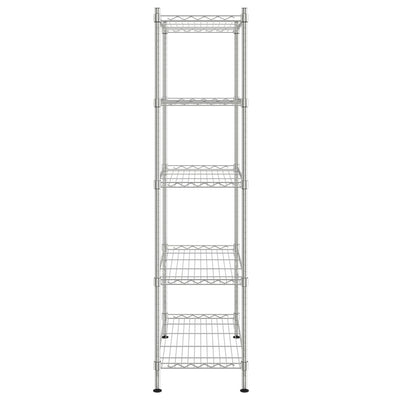 5-kerroksinen varastohylly 90x35x180 cm kromi 250 kg