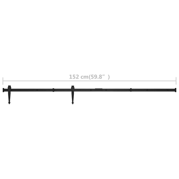 Kaapin liukuoven asennussarja mini hiiliteräs 152 cm