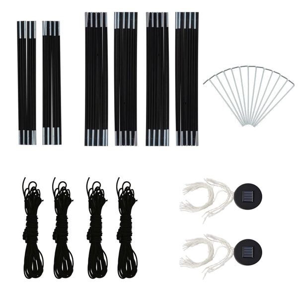 Harmaa ja oranssi juhlateltta led ja 4 sivuseinää Ciotirca 3,6x3,6x2,3 m