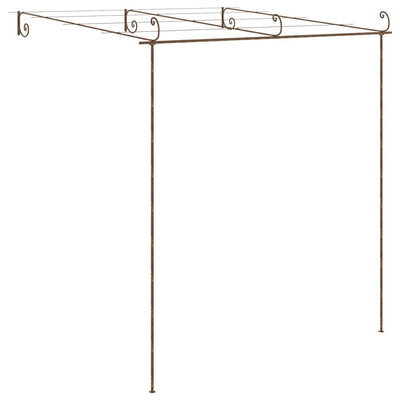 Puutarhan pergola antiikkiruskea 3x3x2,5 m rauta