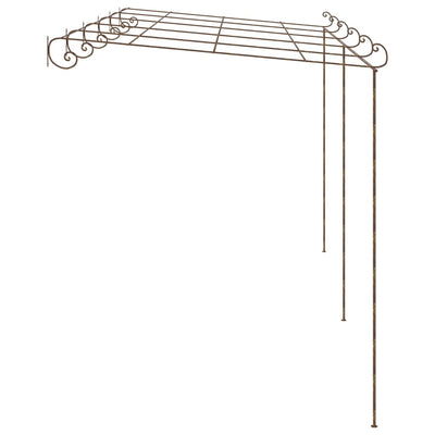 Puutarhan pergola antiikkiruskea 6x3x2,5 m rauta