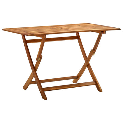 Kokoontaitettava puutarhapöytä 120x70x75 cm täysi akaasiapuu