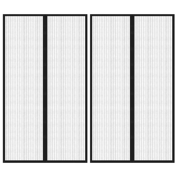 Musta hyönteisverhot oveen Giica 200x80cm (2 kpl magneettikiinnitys)