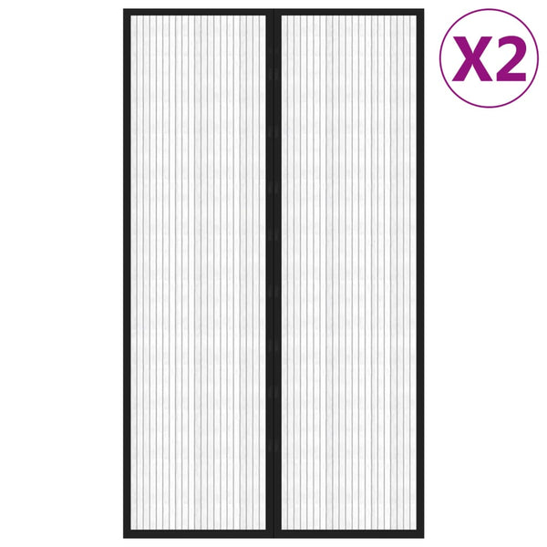 Musta hyönteisverhot oveen Giica 200x80cm (2 kpl magneettikiinnitys)