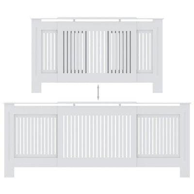 MDF lämpöpatterin suoja valkoinen 205 cm
