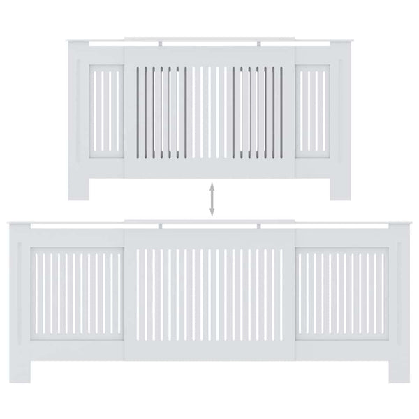 Valkoinen mdf lämpöpatterin suoja Eliss 205cm