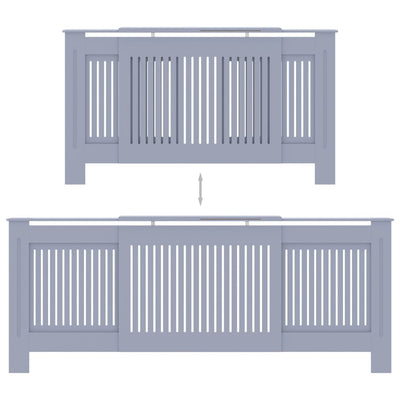 MDF lämpöpatterin suoja harmaa 205 cm