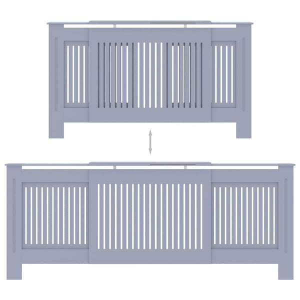 Harmaa mdf lämpöpatterin suoja Eliss 205cm