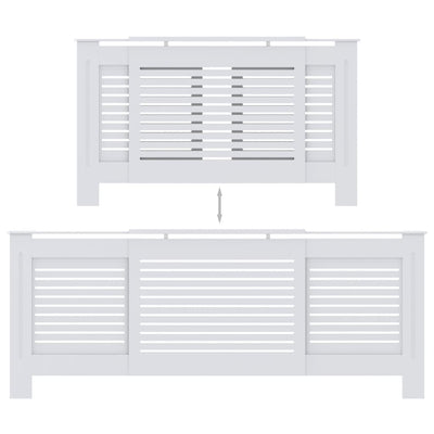 MDF lämpöpatterin suoja valkoinen 205 cm
