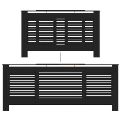 MDF lämpöpatterin suoja musta 205 cm