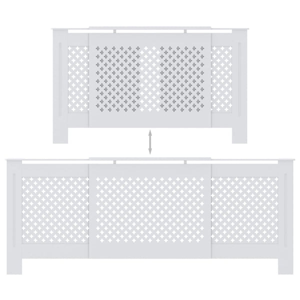 Valkoinen mdf lämpöpatterin suoja Constantuin 205cm