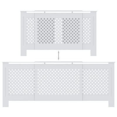MDF lämpöpatterin suoja valkoinen 205 cm