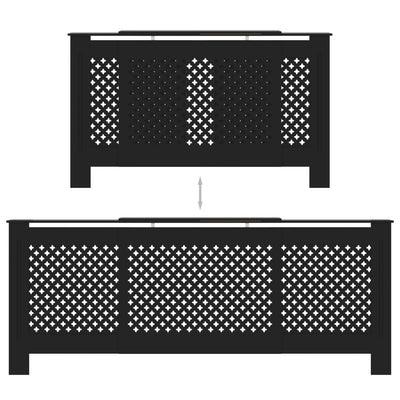 MDF lämpöpatterin suoja musta 205 cm