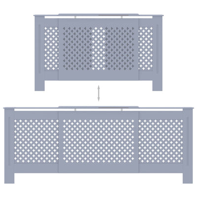 MDF lämpöpatterin suoja harmaa 205 cm