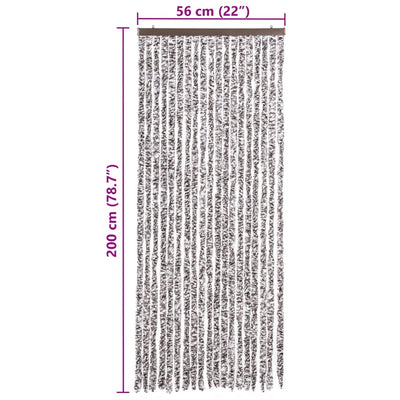 Ruskea ja beige hyönteisverho Septilici 56x200cm (chenille)