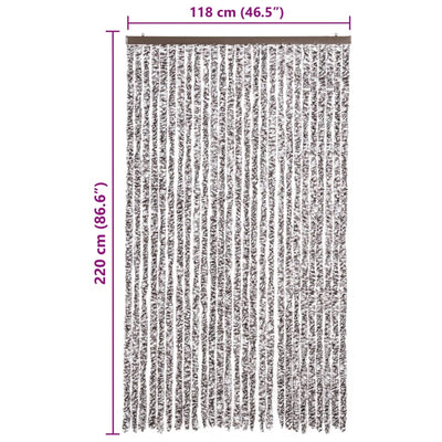 Ruskea ja beige hyönteisverho Septilici 120x220cm (chenille)