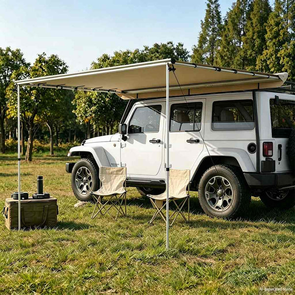 Asuntoauton ja -vaunun markiisi 2,4x2x2,15 m beige