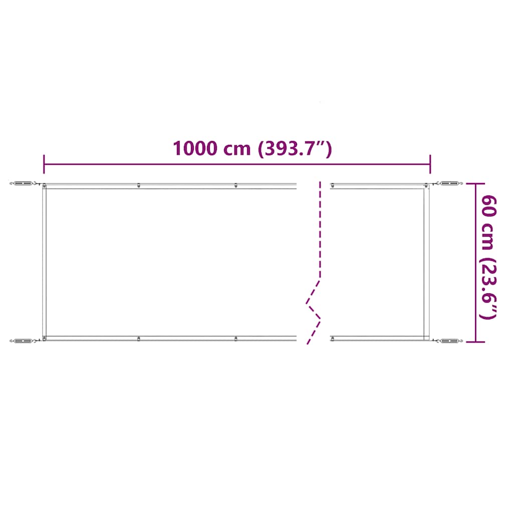 Pystymarkiisi terrakotta 60x1000 cm Oxford kangas