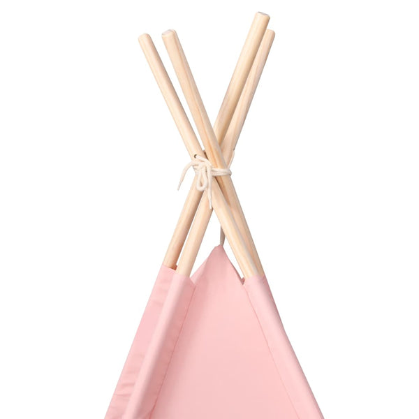 Lasten tiipiiteltta + laukku peachskin pinkki 120x120x150 cm