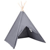 Lasten tiipiiteltta + laukku peachskin harmaa 120x120x150cm