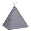 Lasten tiipiiteltta + laukku peachskin harmaa 120x120x150cm