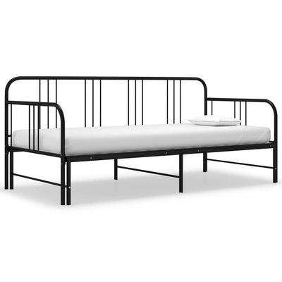 Vuodesohvan runko musta metalli 90x200 cm